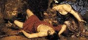 Cornelis Holsteyn Venus and Cupid lamenting the dead Adonis painting